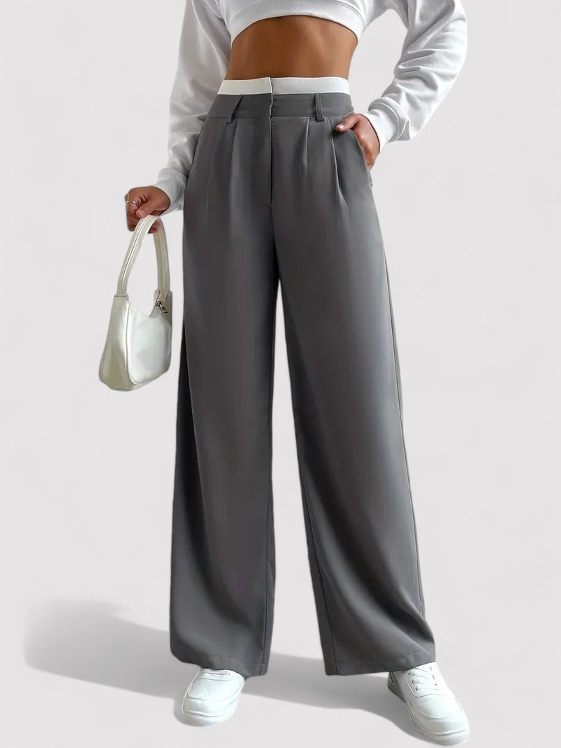 Hochtaillierte Damenhose