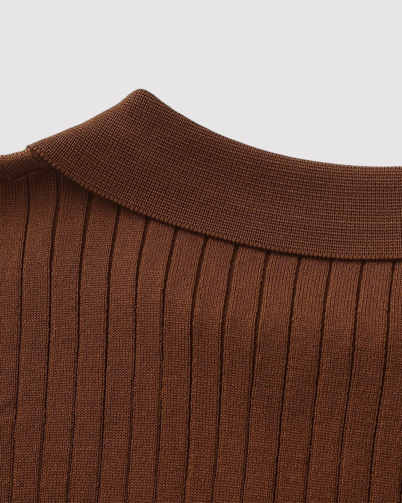 Herren Premium Ribbed poloshirt