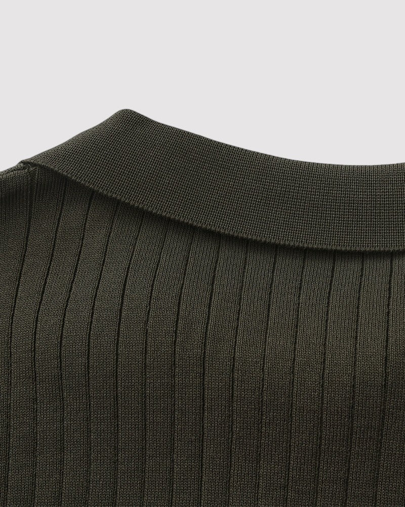 Herren Premium Ribbed poloshirt