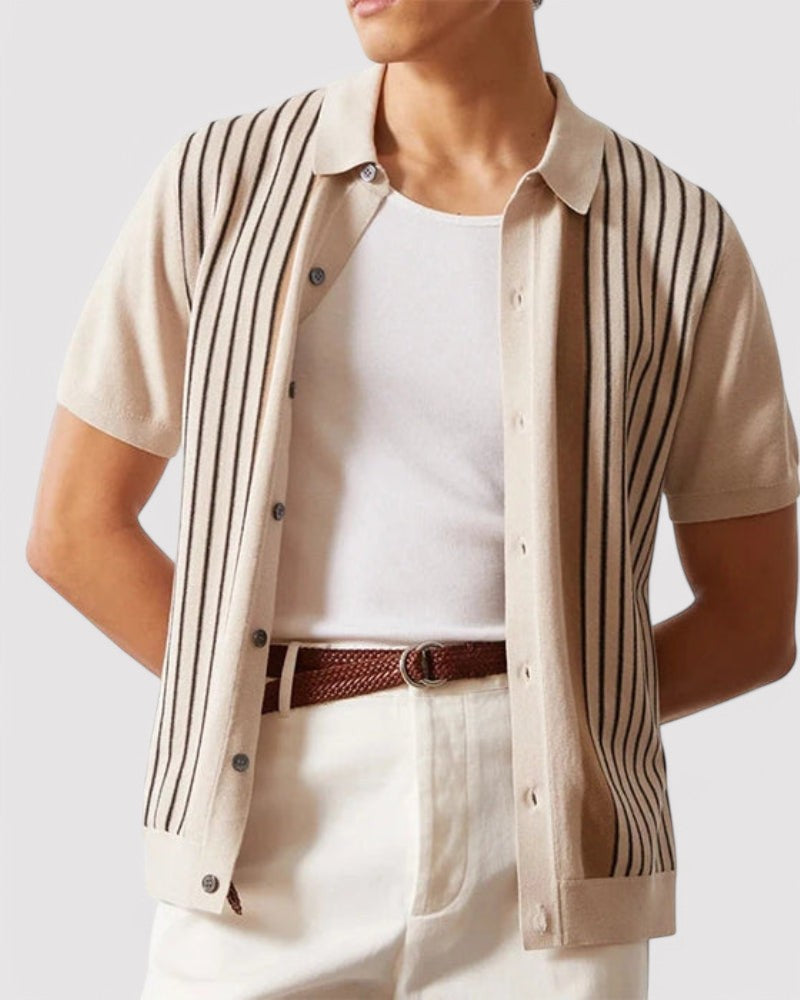 Herren Cashmere Strick-Polo