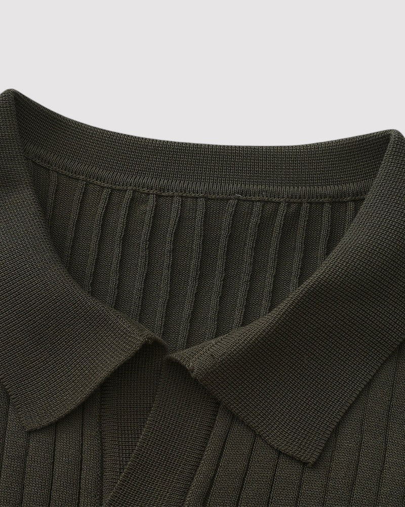 Herren Premium Ribbed poloshirt