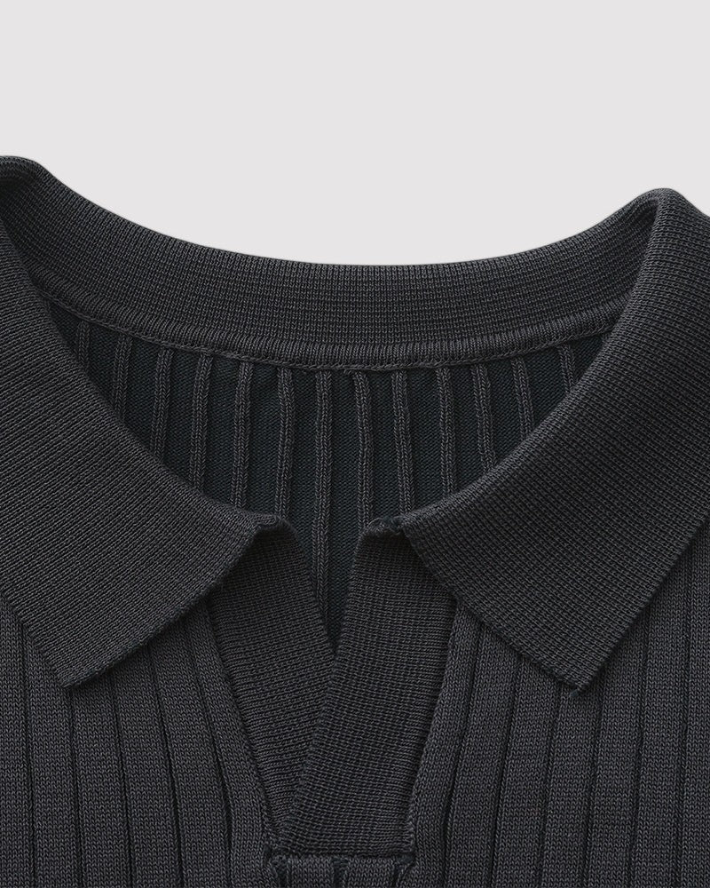 Herren Premium Ribbed poloshirt