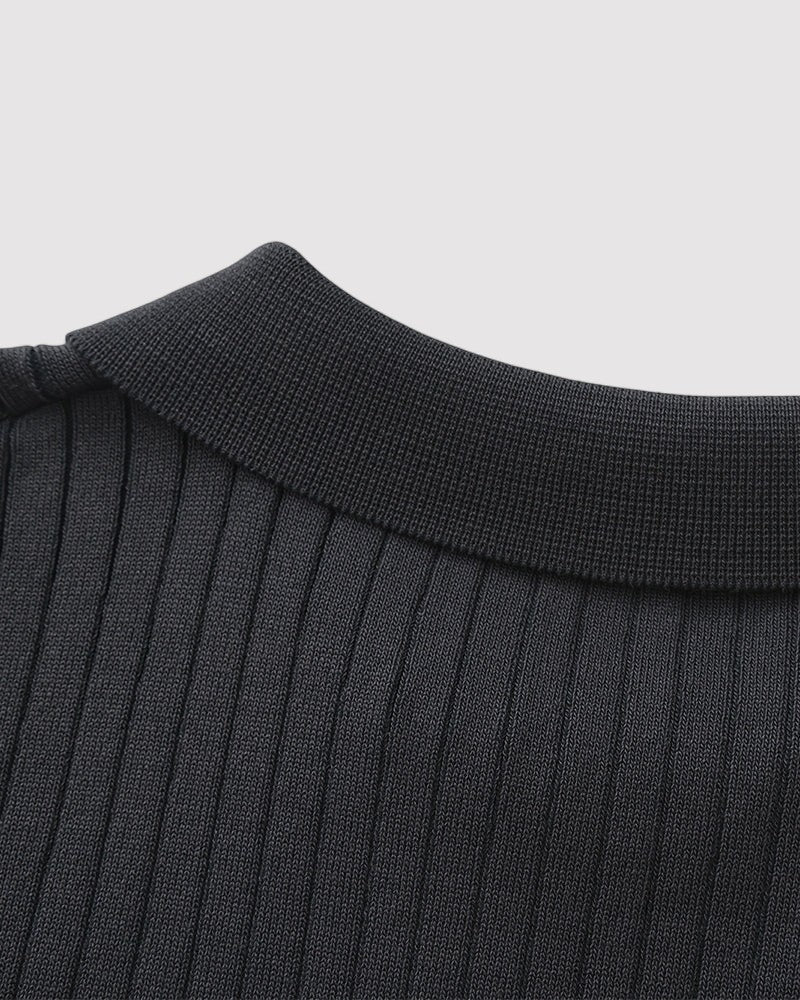 Herren Premium Ribbed poloshirt