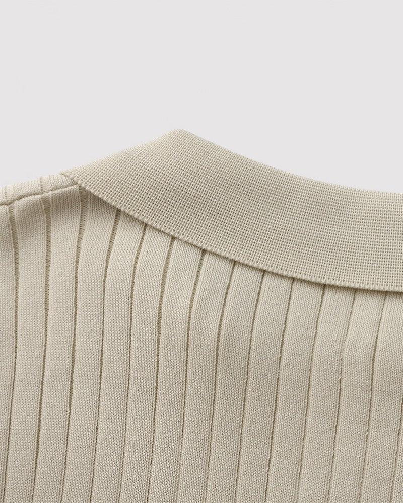 Herren Premium Ribbed poloshirt