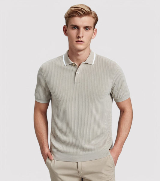 Herren Premium Ribbed poloshirt