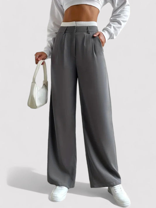 Hochtaillierte Damenhose