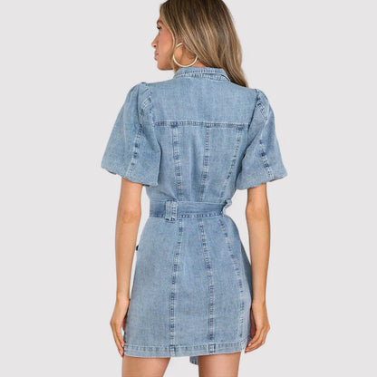 Damen Frühlings-Denimkleid