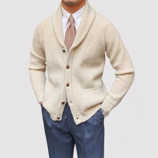 Herren Bond Street Strickjacke mit Schalkragen